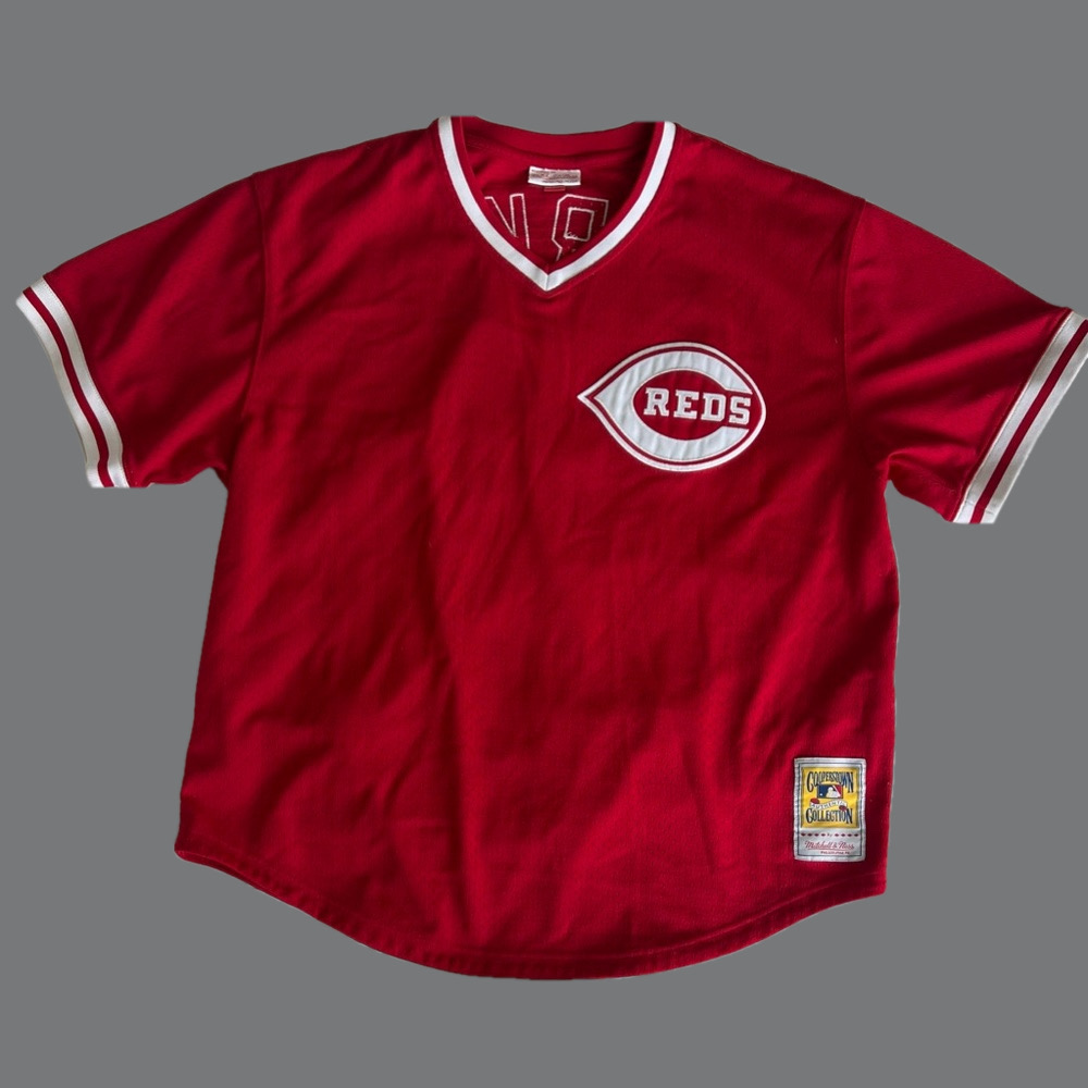 Barry Larkin Cincinnati Reds Vintage Mitchell & Ness Baseball Jersey